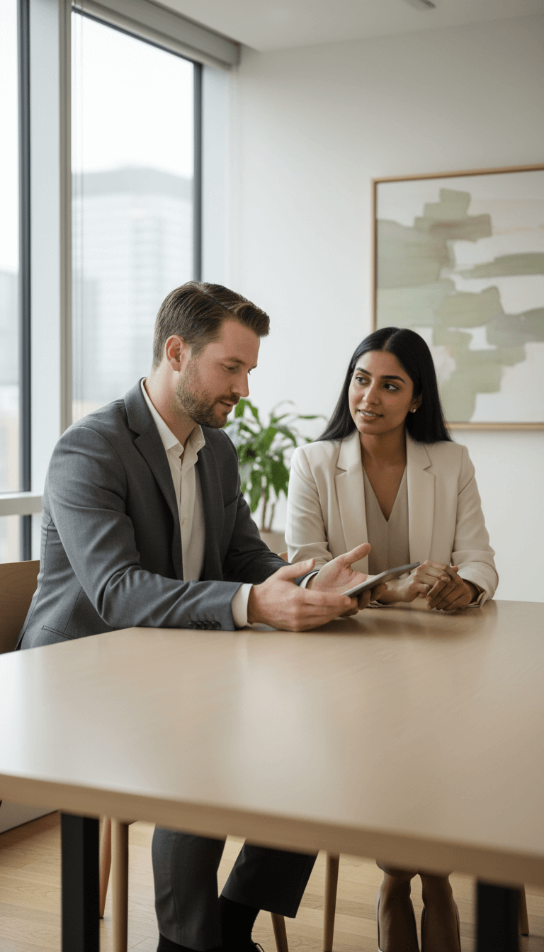 Financial consultation with professional advisor in British Columbia